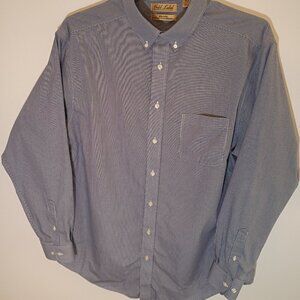 Shirt, Long, Gold Label, Blue White Checkered, XLT